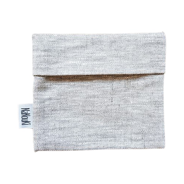 Pochette à mouchoirs et cosmétiques en lin enduit – Image 2